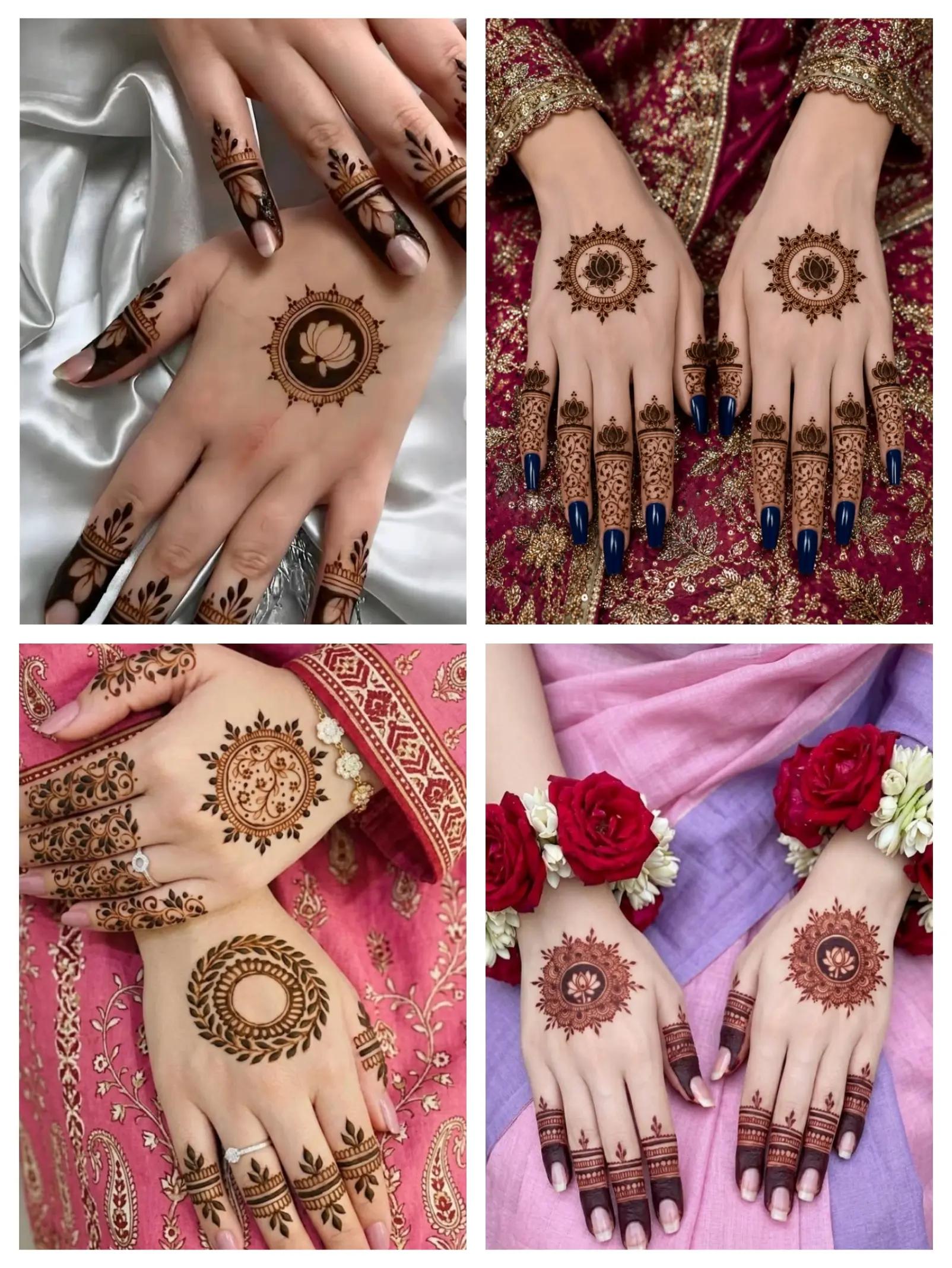 Easy Mehndi Designs for Girls | Trendy Front & Back Hand Henna Inspo - Image Idea